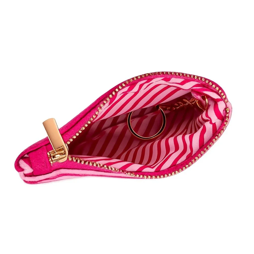Hi Peach Layne Cool Mom Needlepoint Keychain Pouch